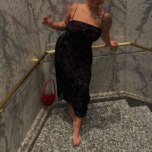 See through lace dress